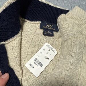 Brooks Brothers cable knit quarter zip